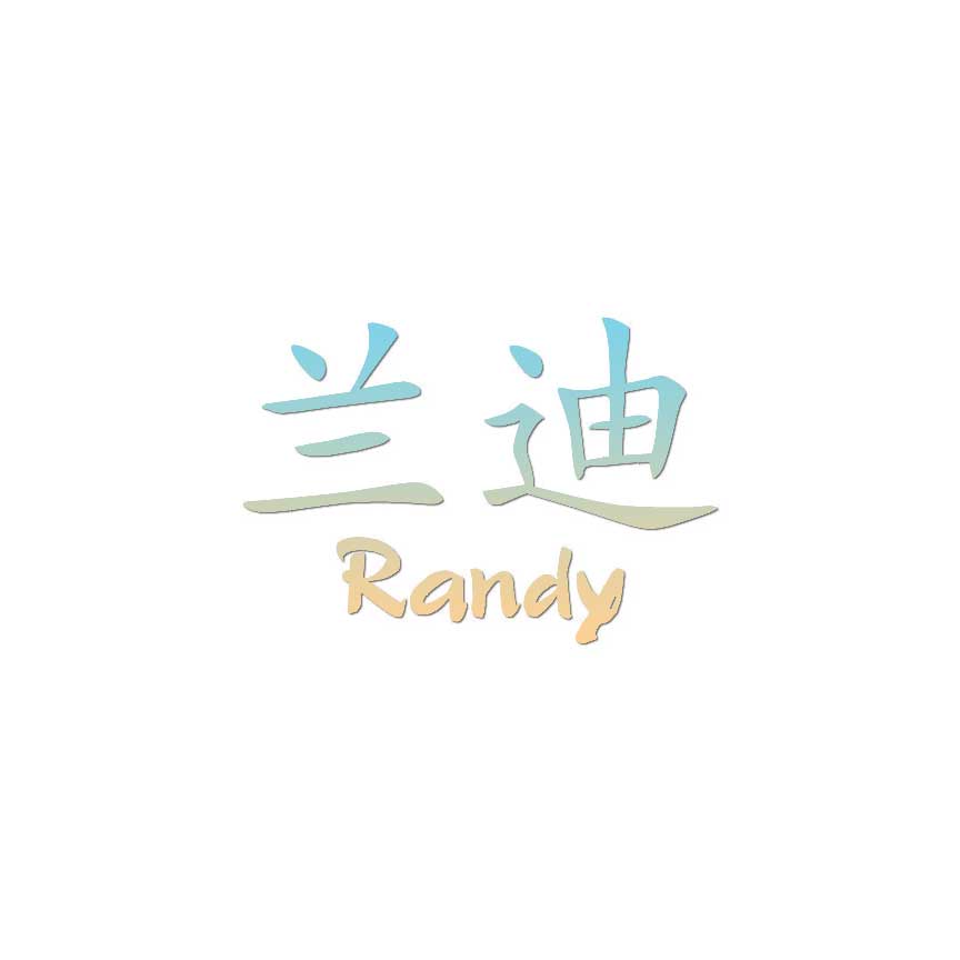 Chinese Symbol Randy Name - Decal Sticker - Multiple Patterns